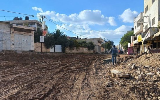 Ett totalförstört område i Jenin flyktingläger